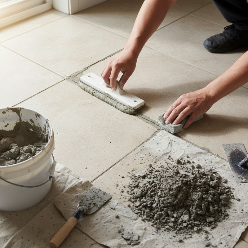 Floor Grout Replacement