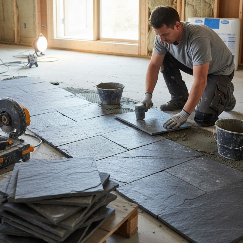 Stone Floor Installation detail