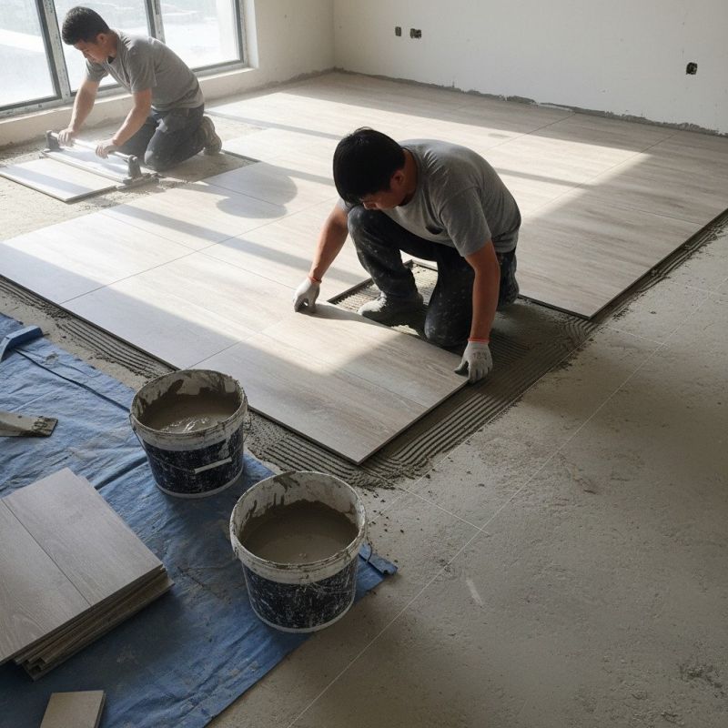 Tile Floor Installation detail
