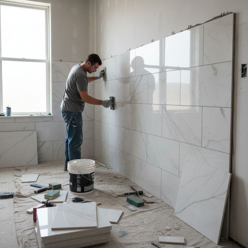 Travertine Tile Replacement detail